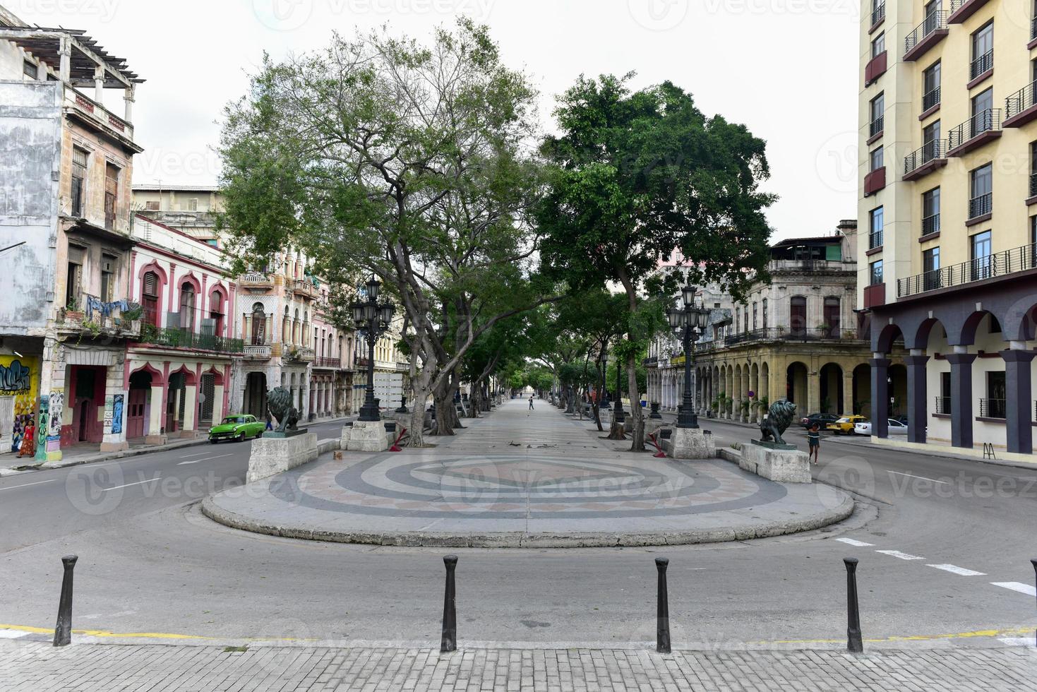 The wide boulevard Paseo del Prado Paseo de Marti in Havana Cuba photo