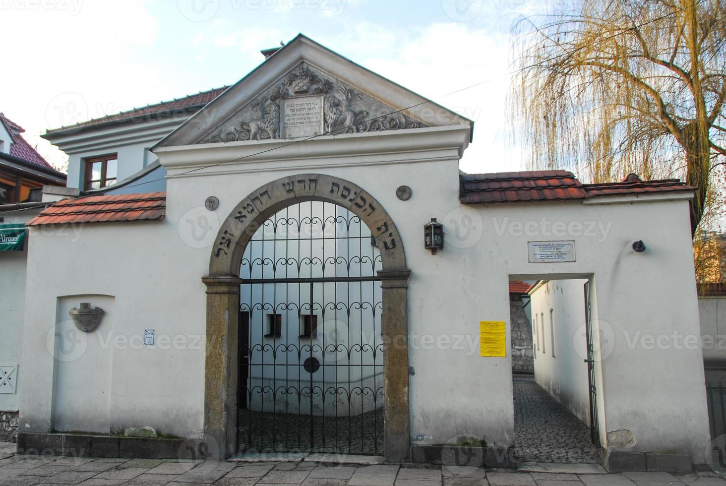 sinagoga remu'h, cracovia, polonia foto