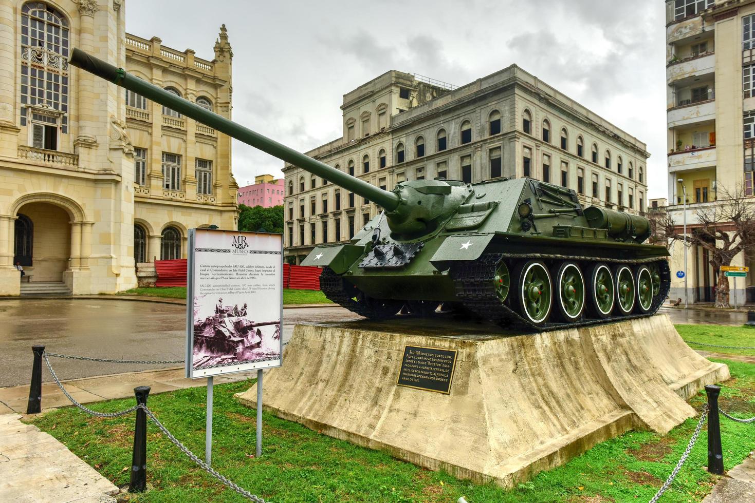 Soviet tank in front of the Museum of the Revolution in Havana, 2022 photo