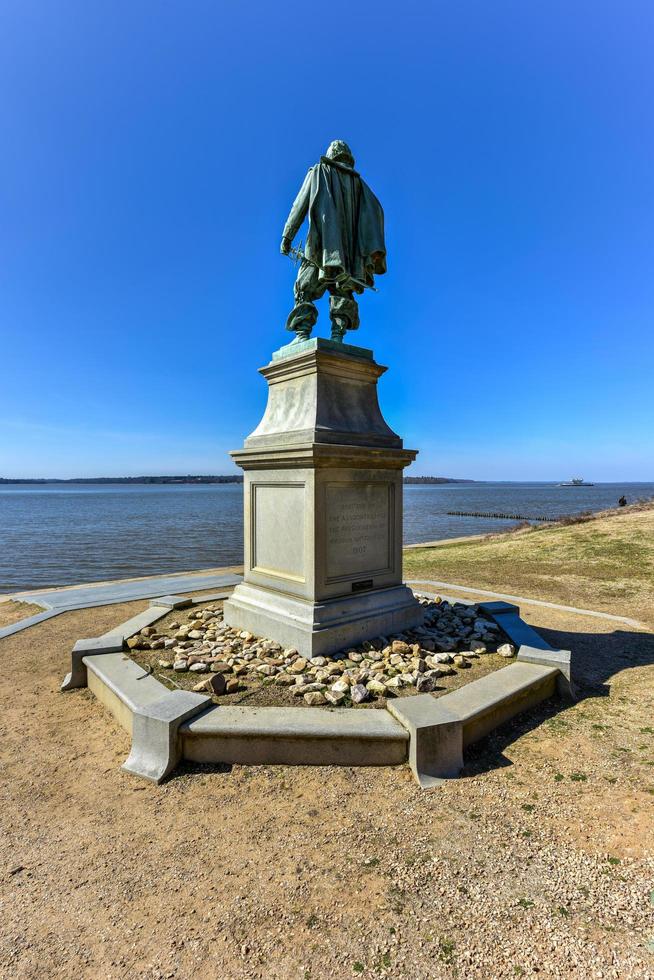 Statue by William Couper in 1909 of Captain John Smith located at James Fort Jamestown Island photo