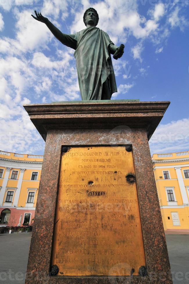 Odessa, Ukraine. Statue of Duke Richelieu photo