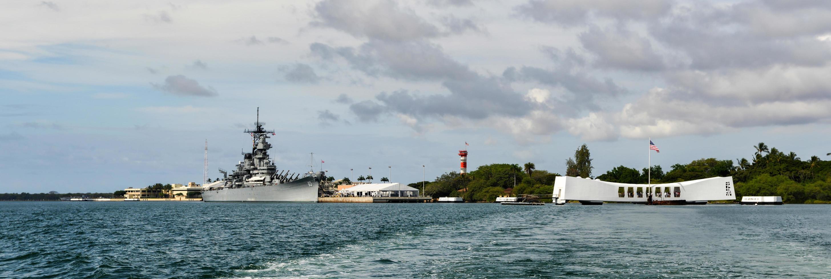 The Battleship USS Missouri and USS Arizona Memorial photo