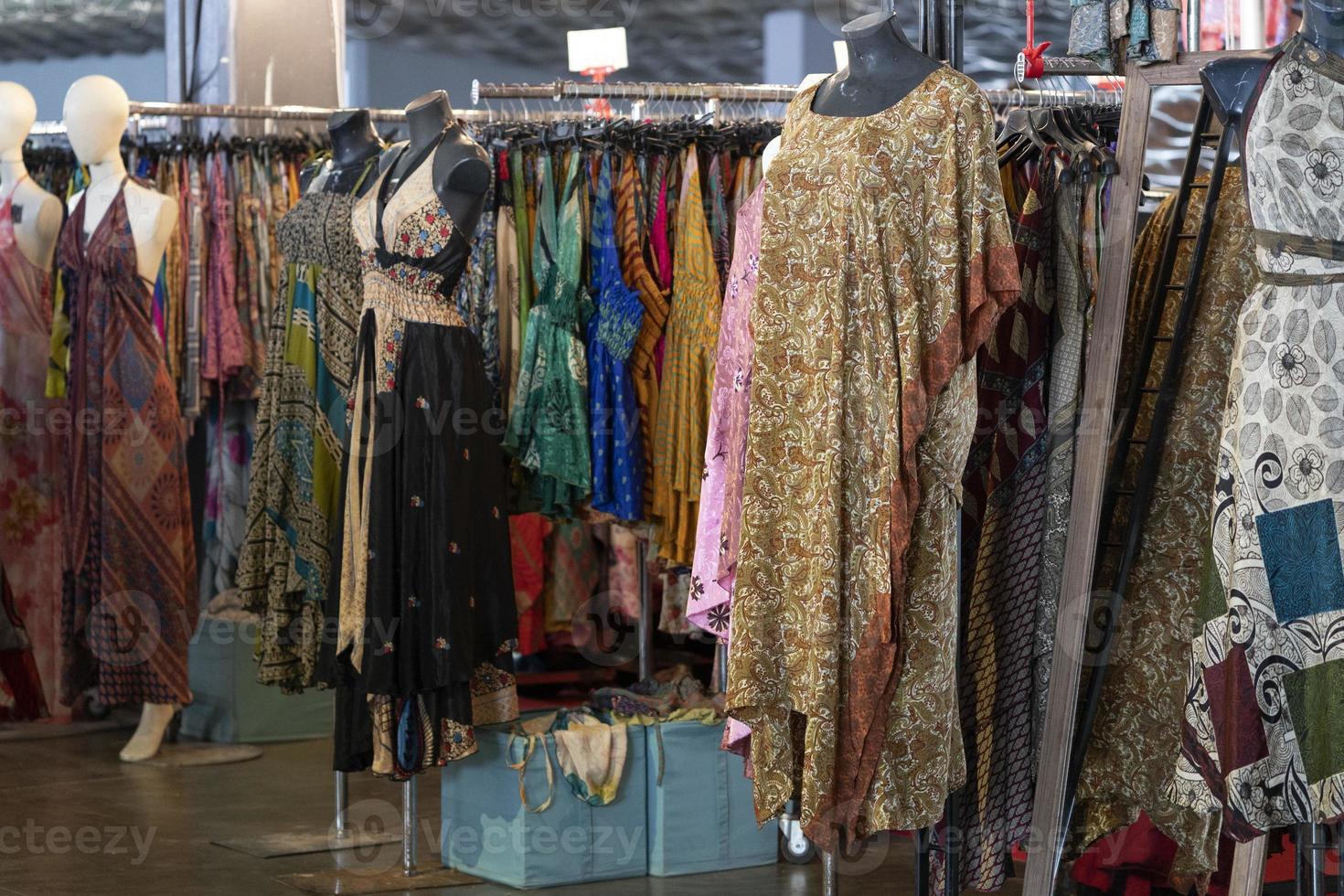 India clothes at the market for sale photo