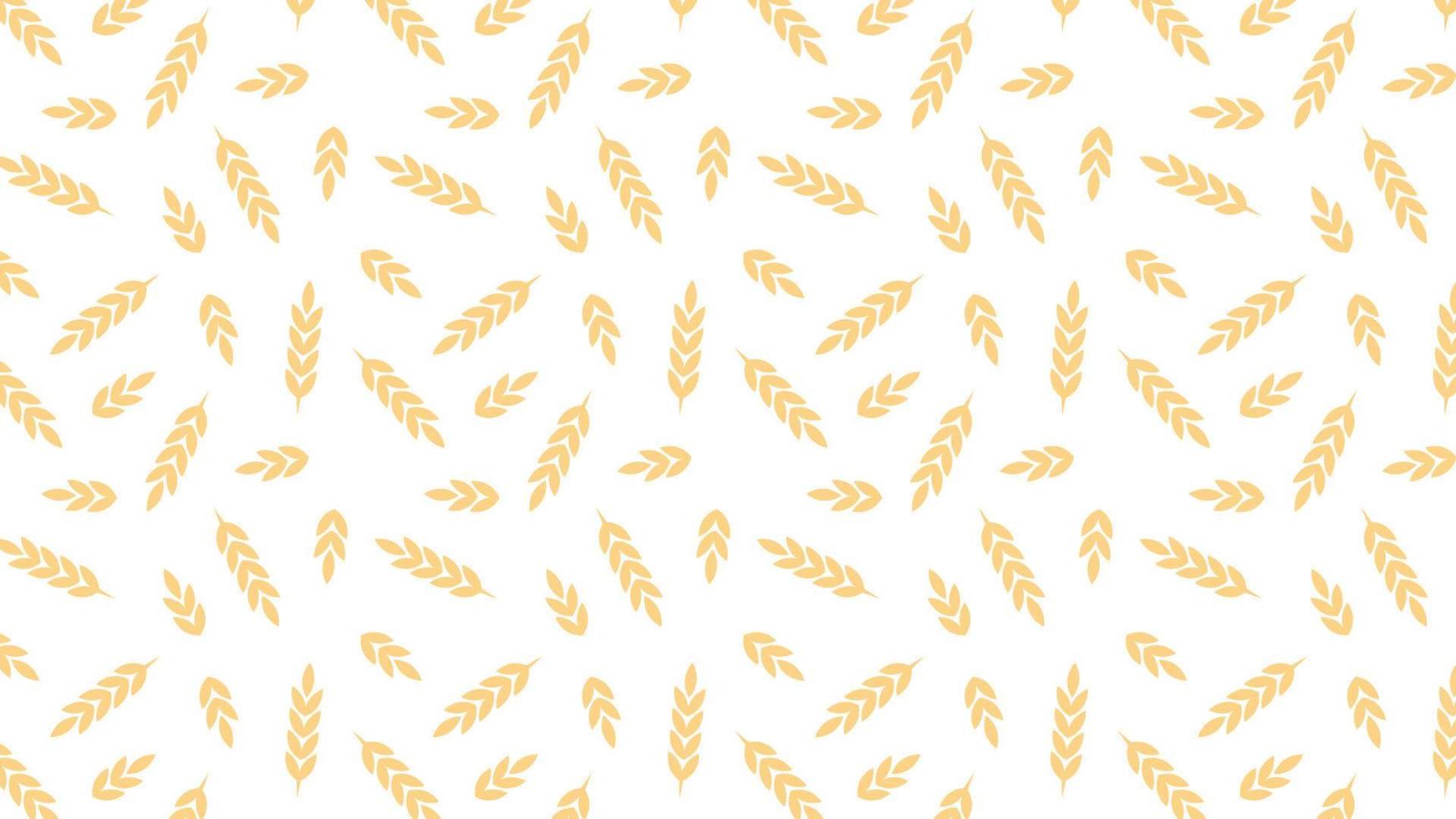 fondo de pantalla de patrón de trigo. símbolo de avena espacio libre para texto. signo de arroz. papel tapiz con patrón de arroz. vector