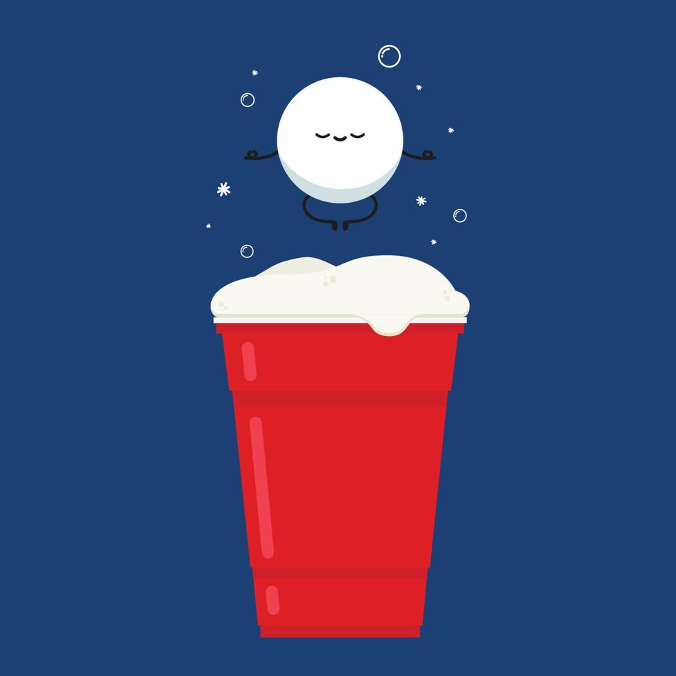 vaso de fiesta de plástico rojo, diseño de materiales. vector de taza de cerveza roja. diseño de personajes plásticos.