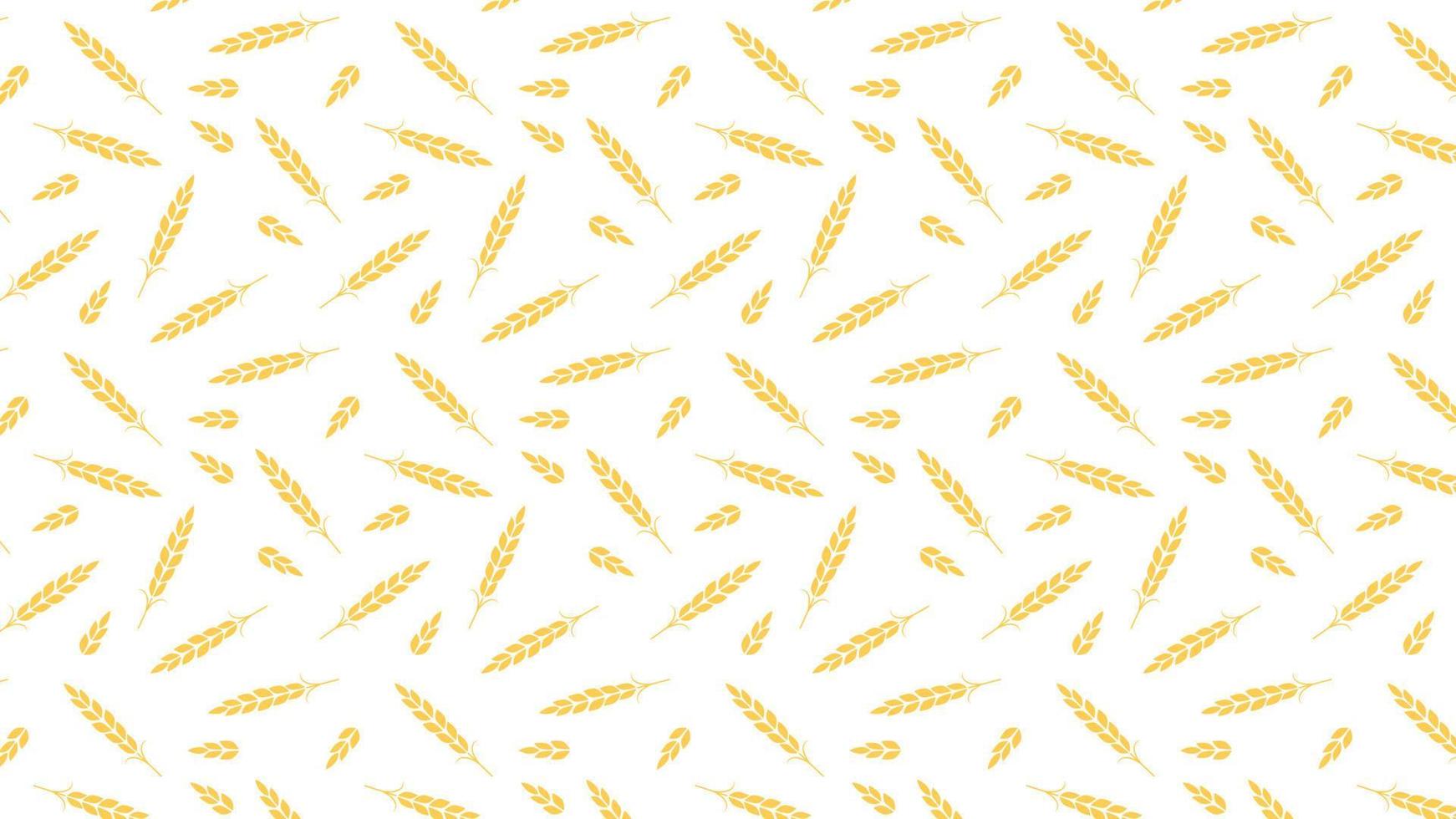 fondo de pantalla de patrón de trigo. símbolo de avena espacio libre para texto. signo de arroz. papel tapiz con patrón de arroz. vector