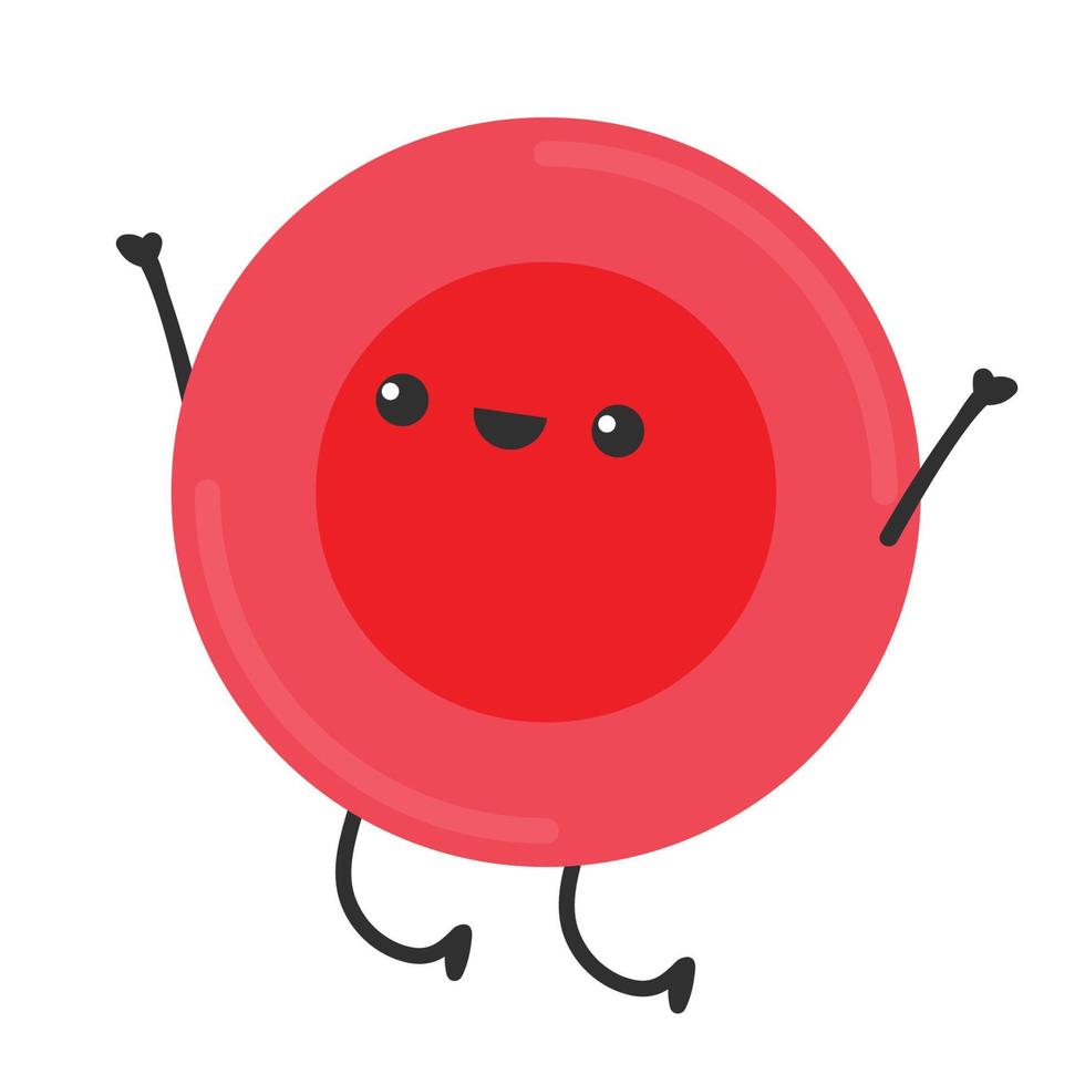 Red blood cell character design. Red blood cell vector. free space for text. Water symbol vector. vector