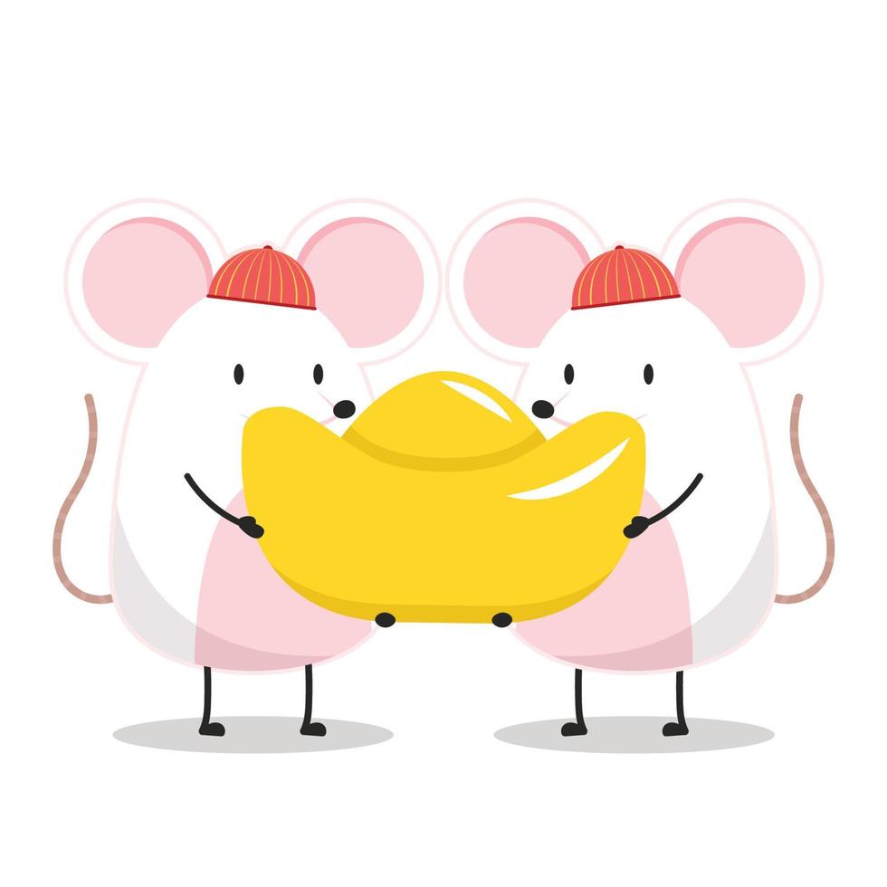 Rat character design. wallpaper. free space for text. copy space. Happy Chinese new year greeting poster. Year of the rat wallpaper. vector
