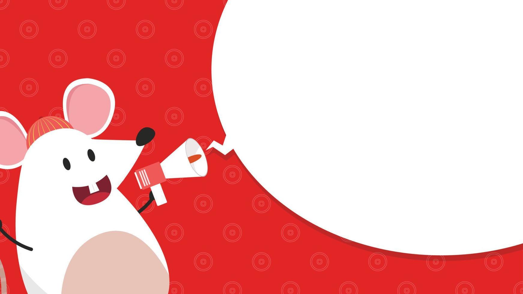 Rat character design. wallpaper. free space for text. copy space. Happy Chinese new year greeting poster. Year of the rat wallpaper. vector