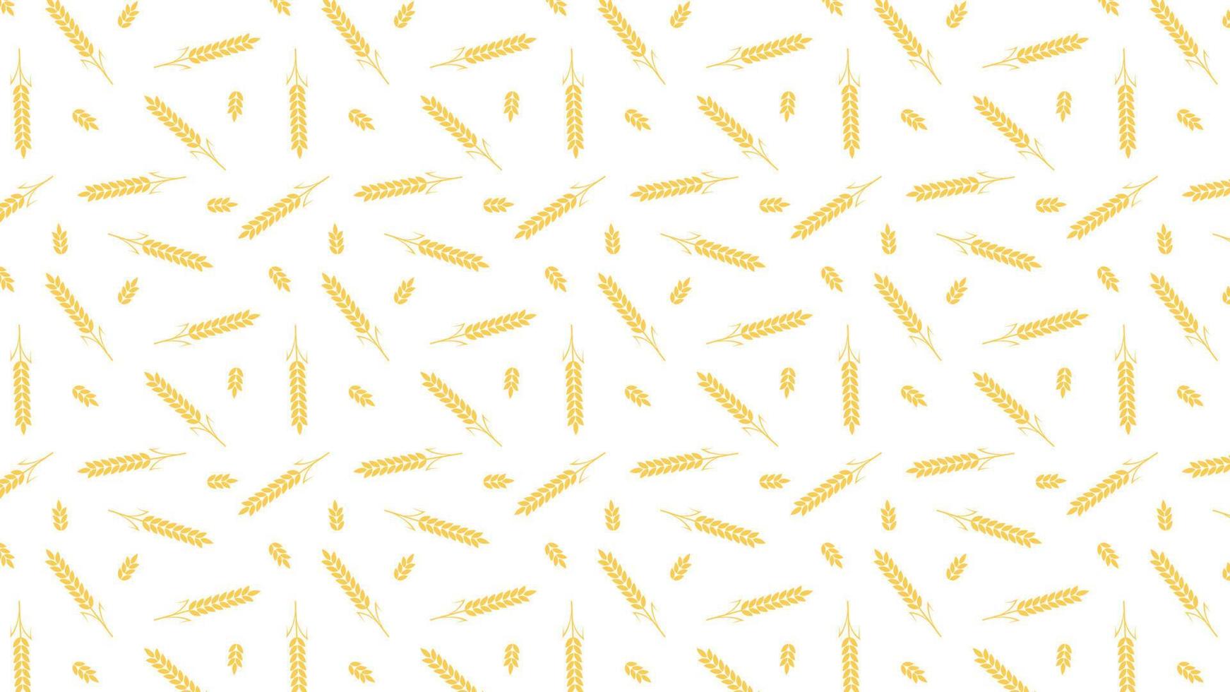 Wheat pattern wallpaper. oat symbol. free space for text. rice sign. Rice pattern wallpaper. vector