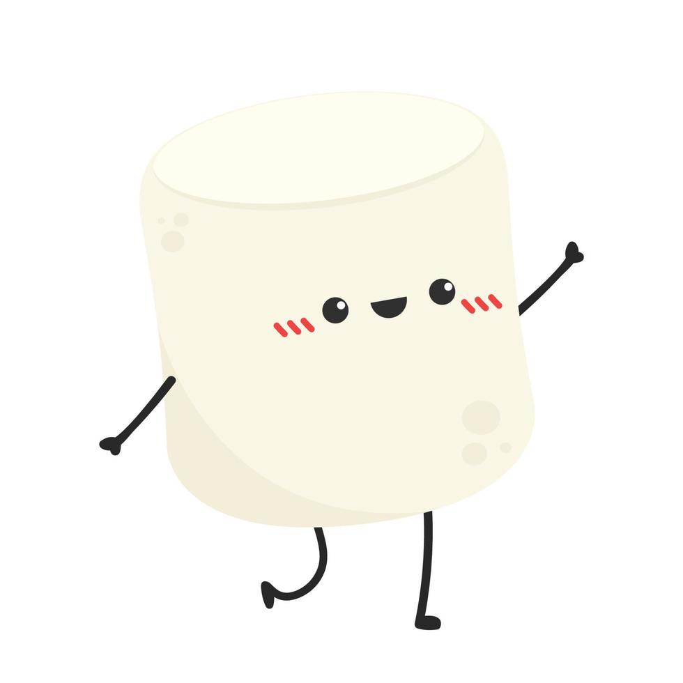 Marshmallow cartoon. marshmallow character design. Marshmallow vector