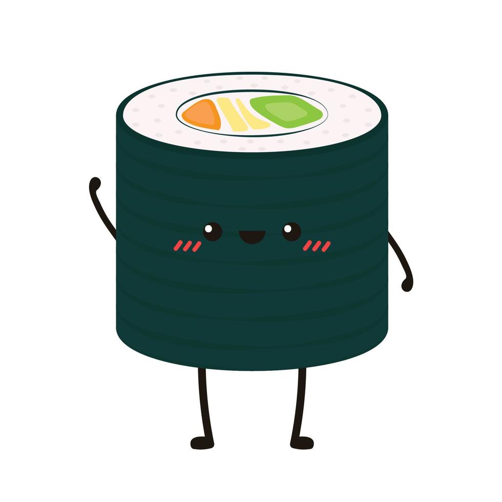 Sushi character design. Sushi vector. Sushi on white background. vector