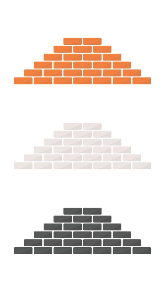 Brick wall vector. brick pattern. brick wall on white background. vector