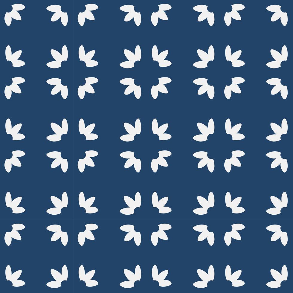 Blue and white vintage delft pattern vector