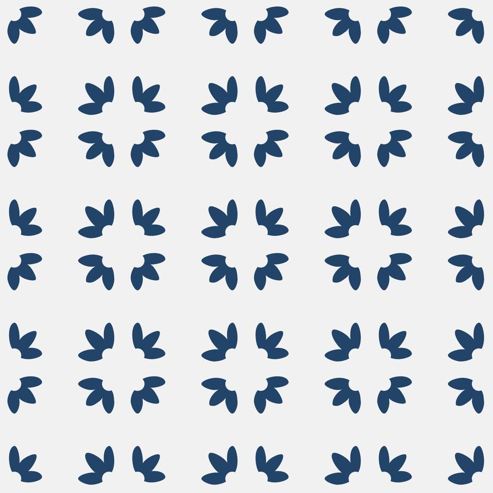 Blue and white vintage delft pattern vector