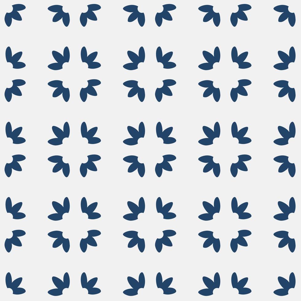 Blue and white vintage delft pattern vector