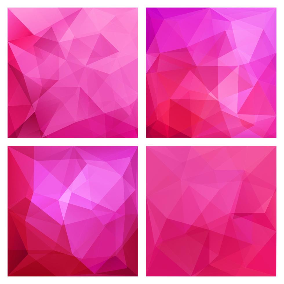 Bright pink abstract triangle backgrounds vector