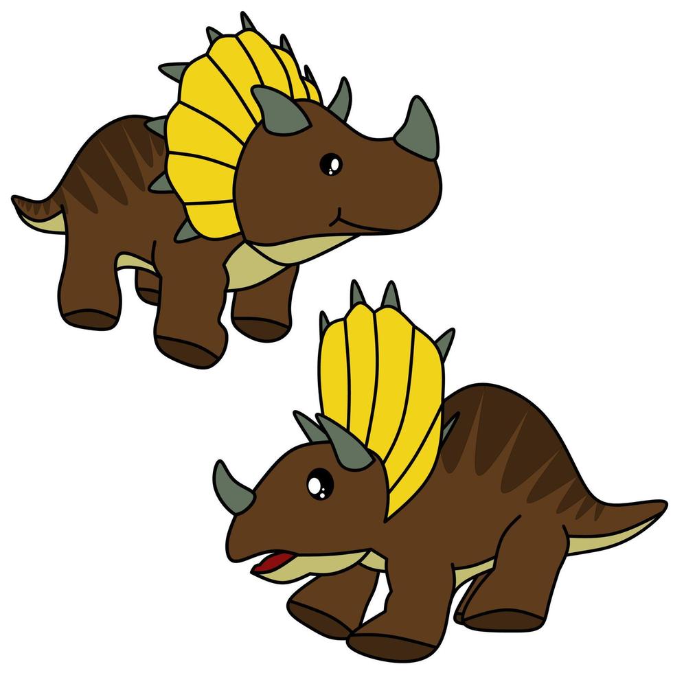 triceratops para colorear libro vector imagine