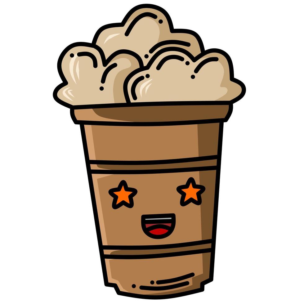 vector image of chocolate drink with foam