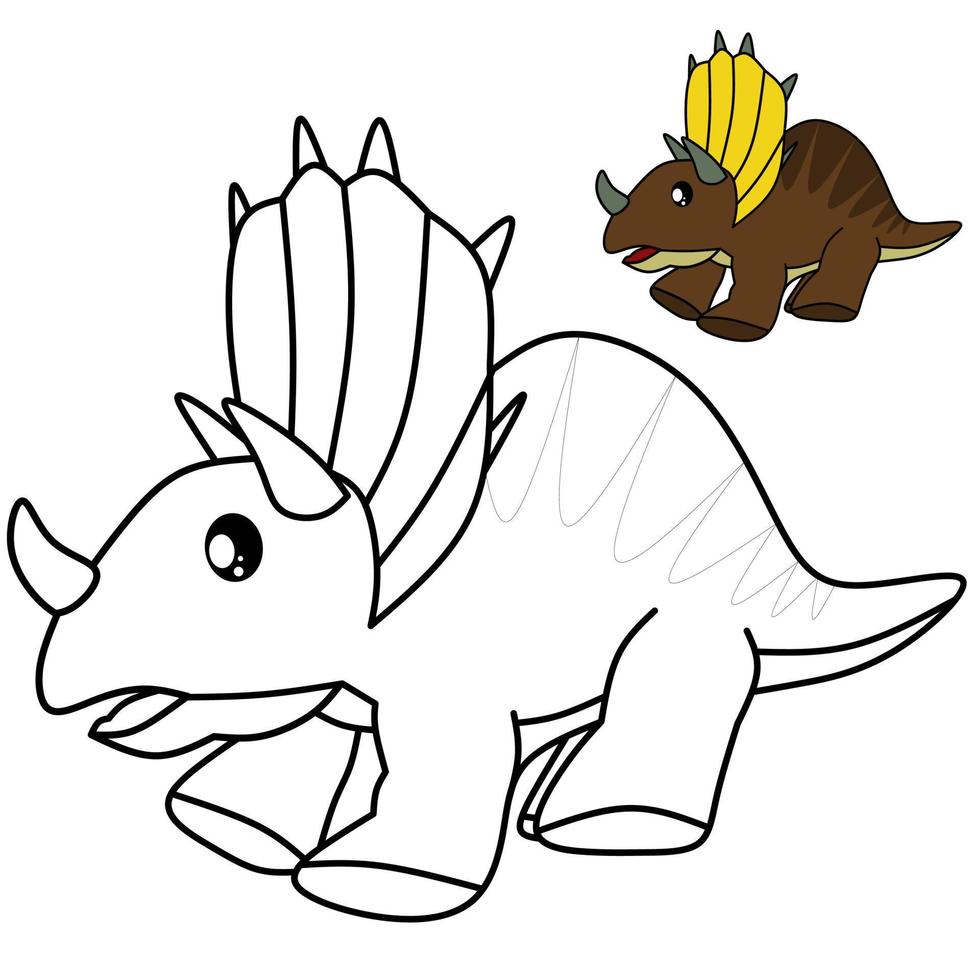 Triceratops for coloring book vector imagine