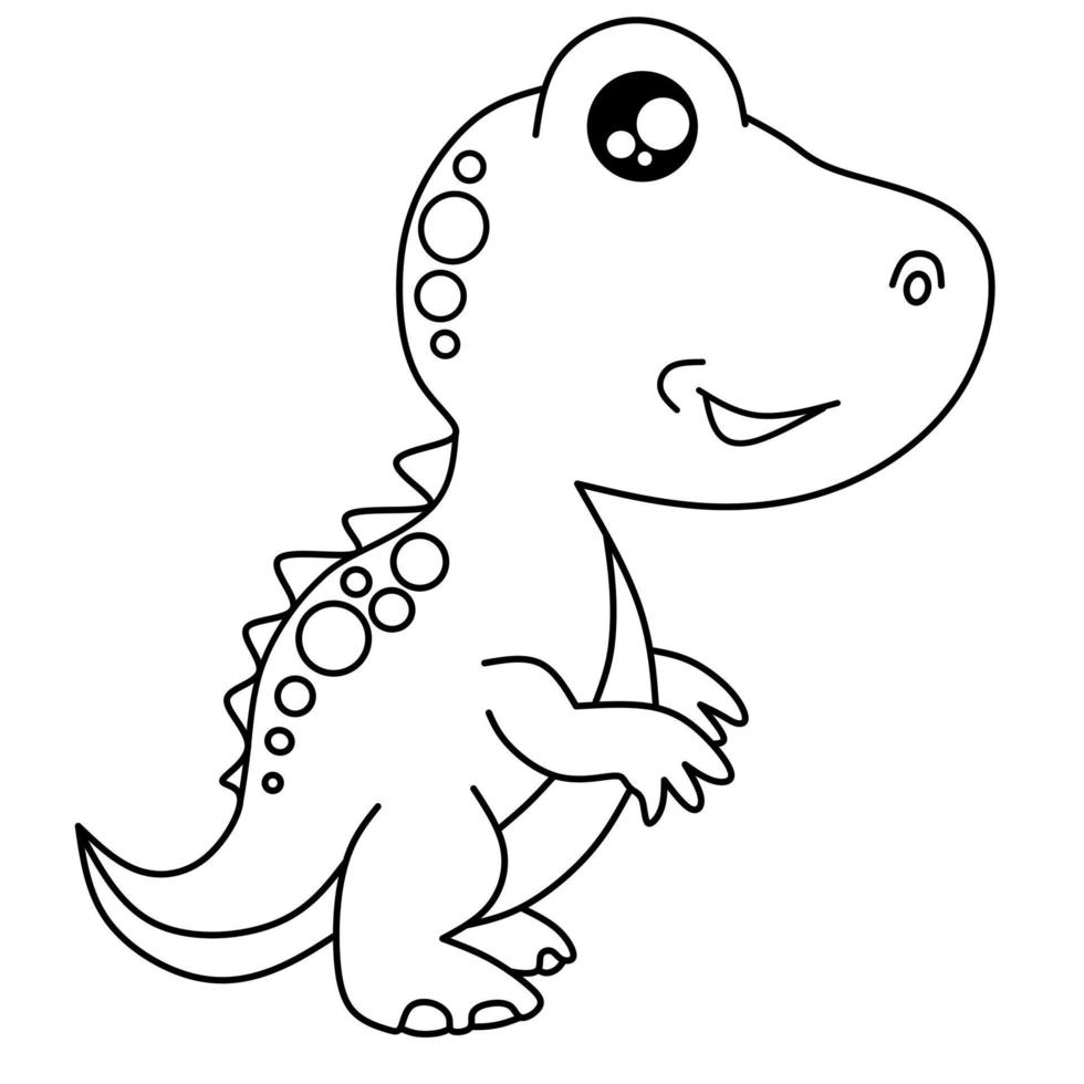 Dinosaurus coloring page vector