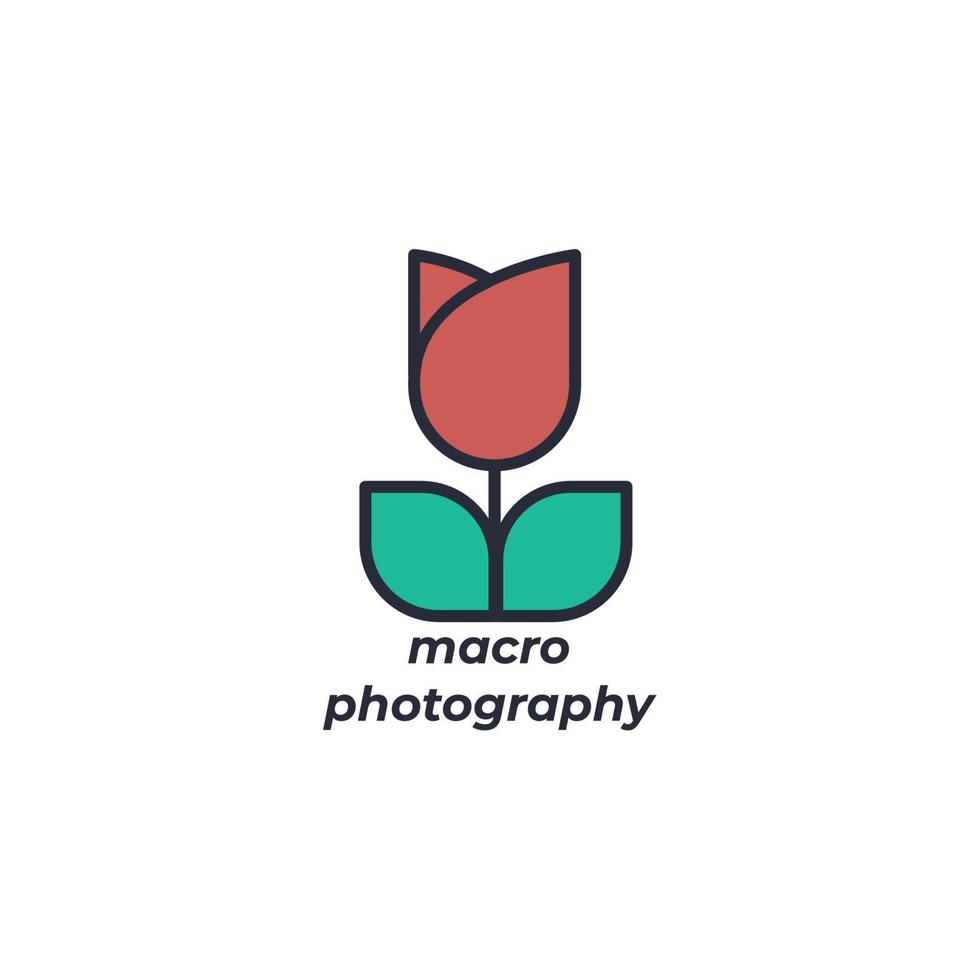 Vector sign macro photography symbol is isolated on a white background. icon color editable.
