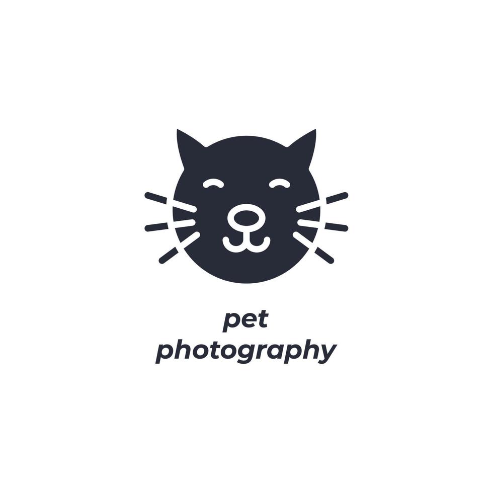 Vector sign pet photography symbol is isolated on a white background. icon color editable.