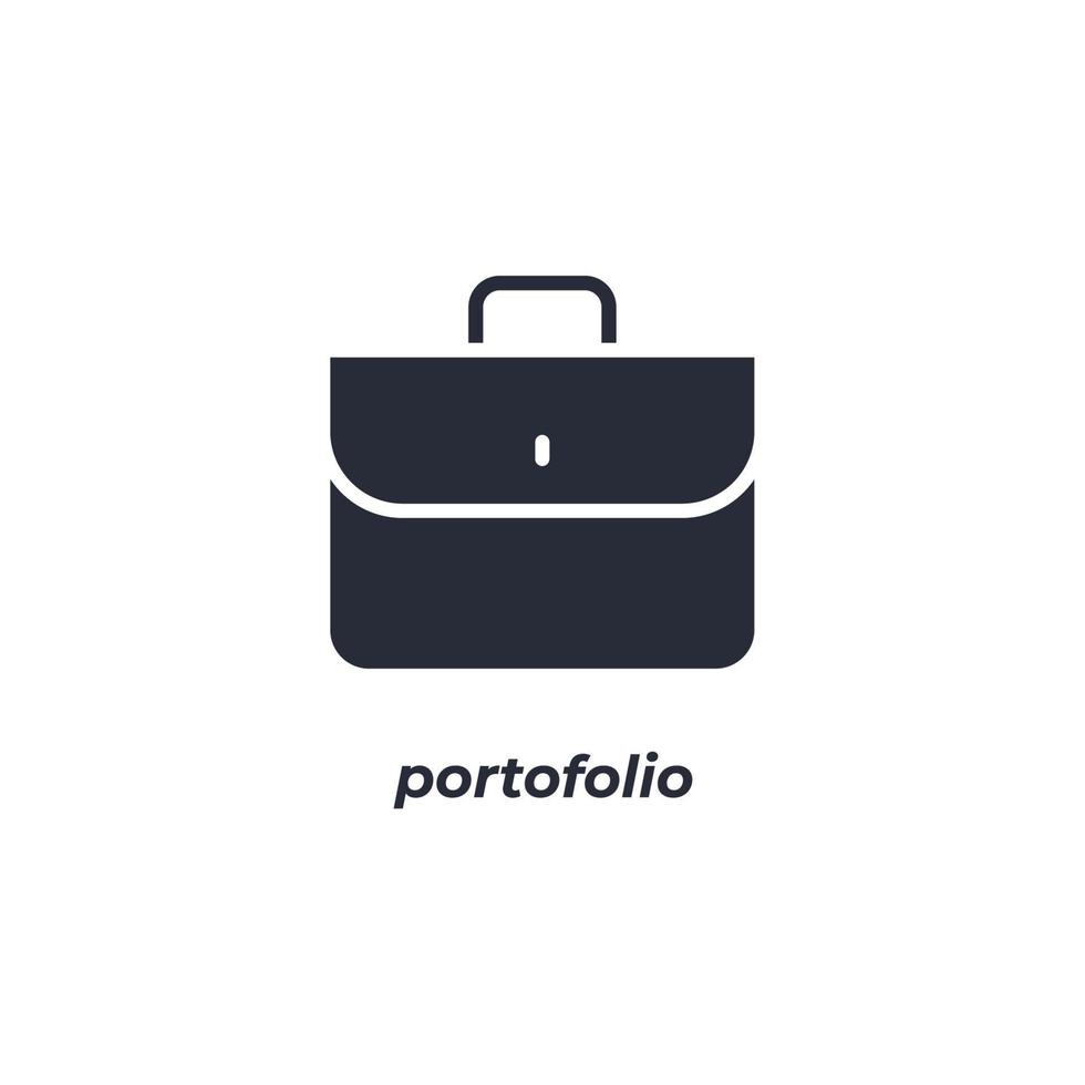 Vector sign portofolio symbol is isolated on a white background. icon color editable.