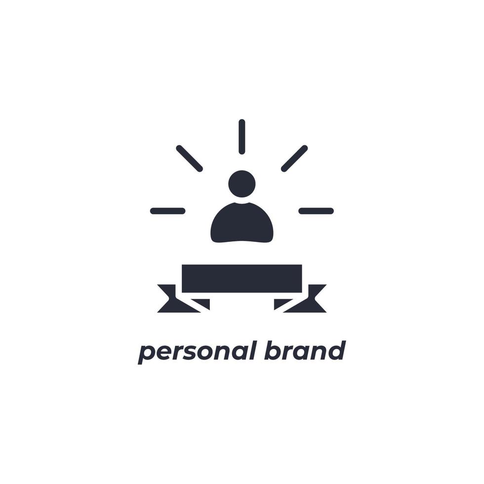 Vector sign personal brand symbol is isolated on a white background. icon color editable.