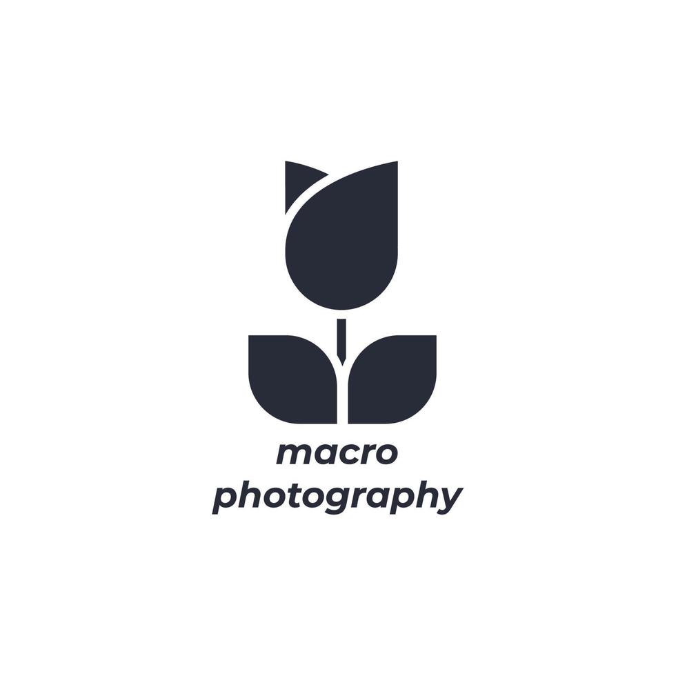 Vector sign macro photography symbol is isolated on a white background. icon color editable.