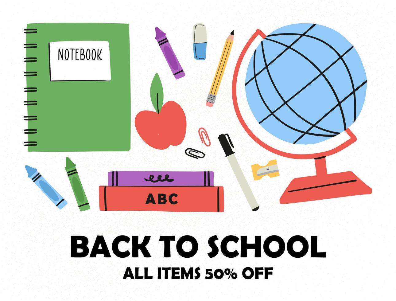 hand drawn back to school instagram posts collection vector