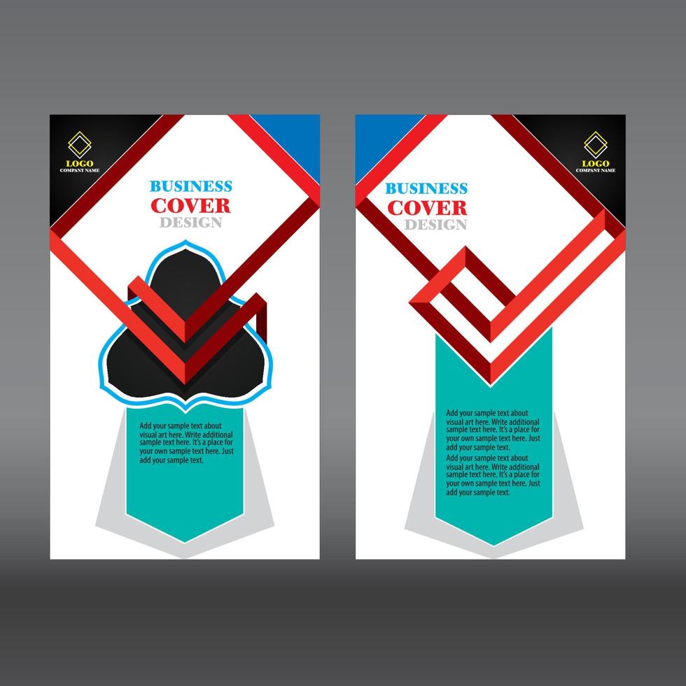 Brochure, flyer cover design template vector