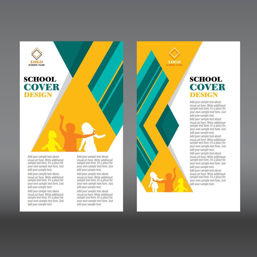 Brochure, flyer cover design template vector