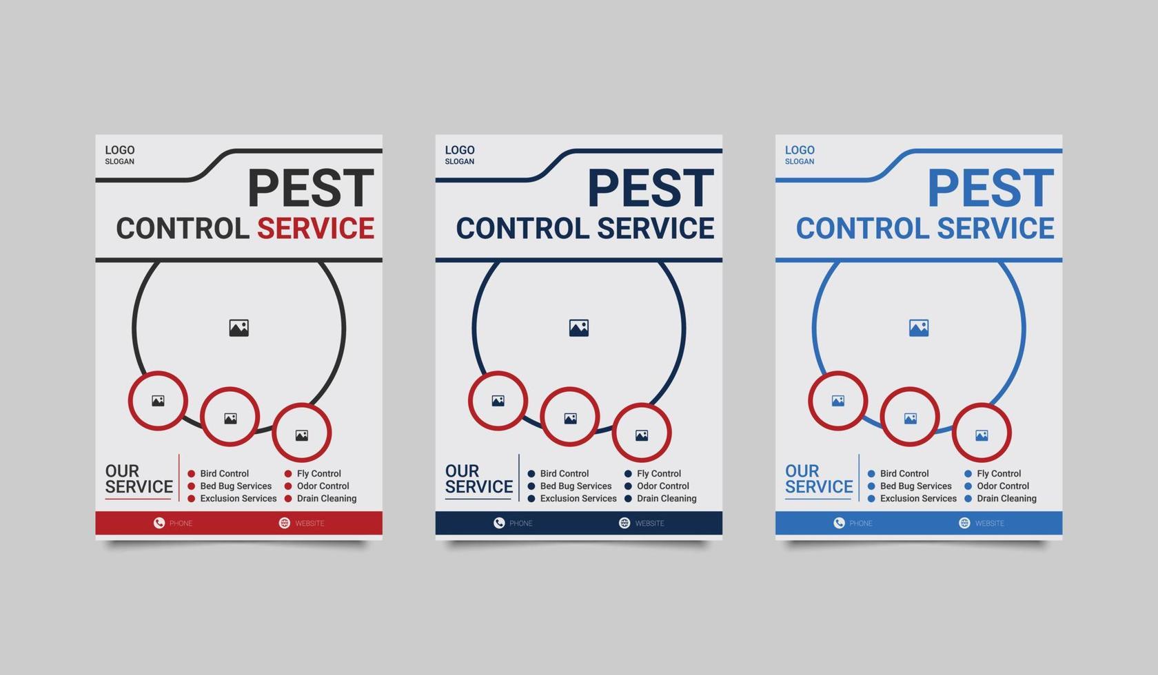 diseño de folletos de control de plagas. plantilla de diseño de volante de control de insectos. diseño de carteles asesinos de plagas con espacio fotográfico vector