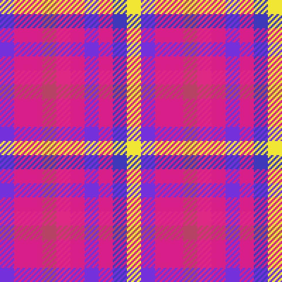 Vector textile fabric. Plaid check background. Texture tartan seamless pattern.