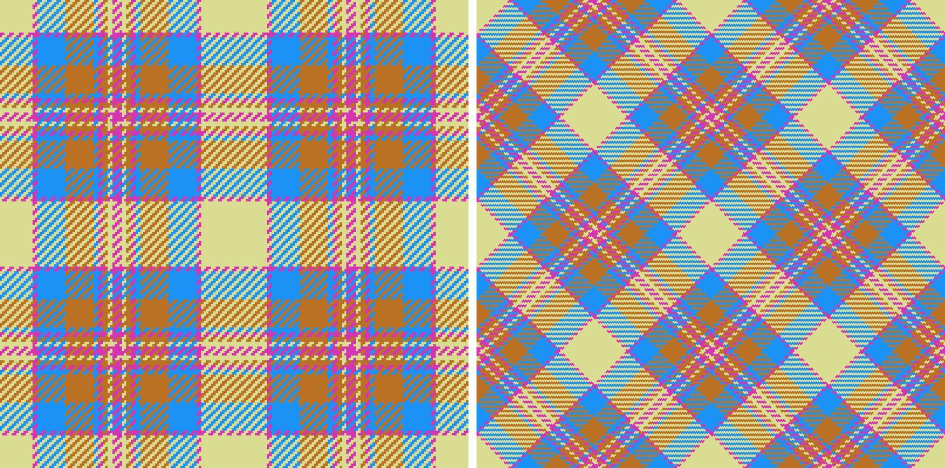 Fabric check seamless. Tartan background textile. Texture vector plaid pattern.