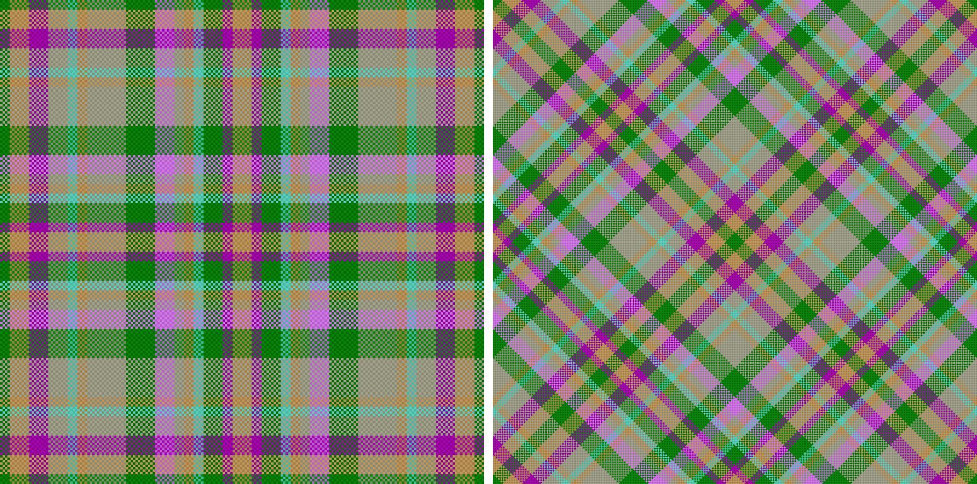 Seamless check vector. Texture tartan background. Textile pattern fabric plaid. vector