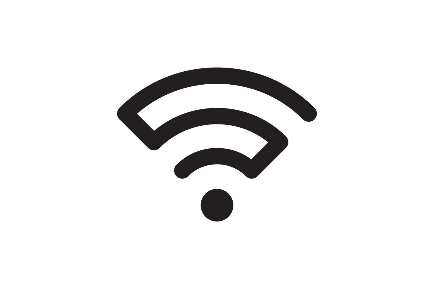 conexión de señal de símbolo wi fi. señal de tecnología inalámbrica de internet vectorial. icono de comunicación de red wifi. vector