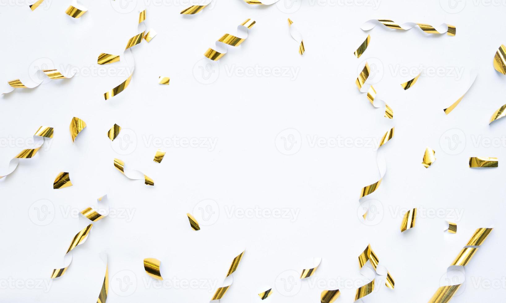 marco de confeti de lujo dorado abstracto para espacio de copia foto