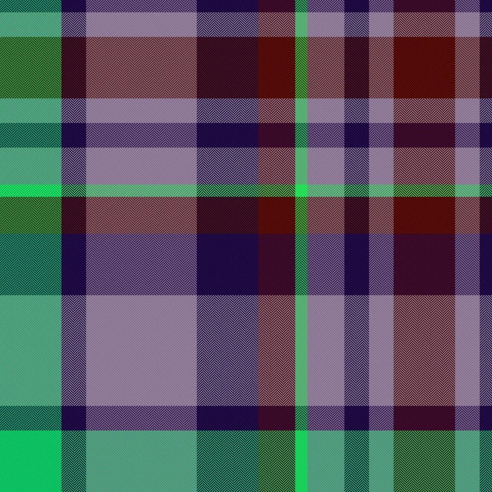 Vector textile fabric. Seamless background check. Tartan plaid texture pattern.