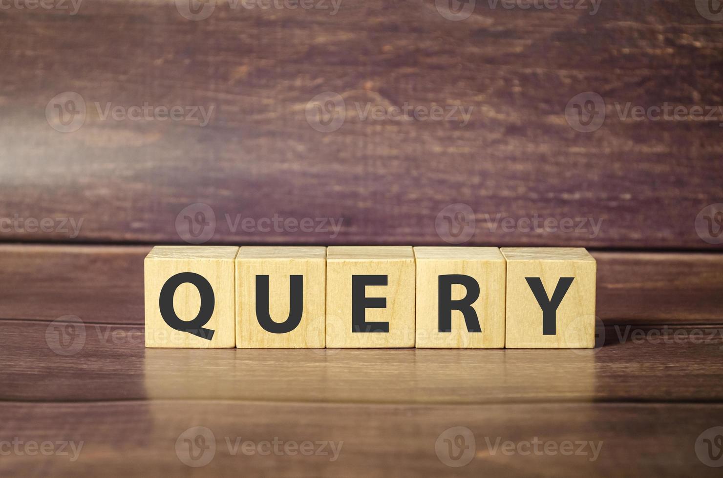 query word written on wood block for your design, concept photo