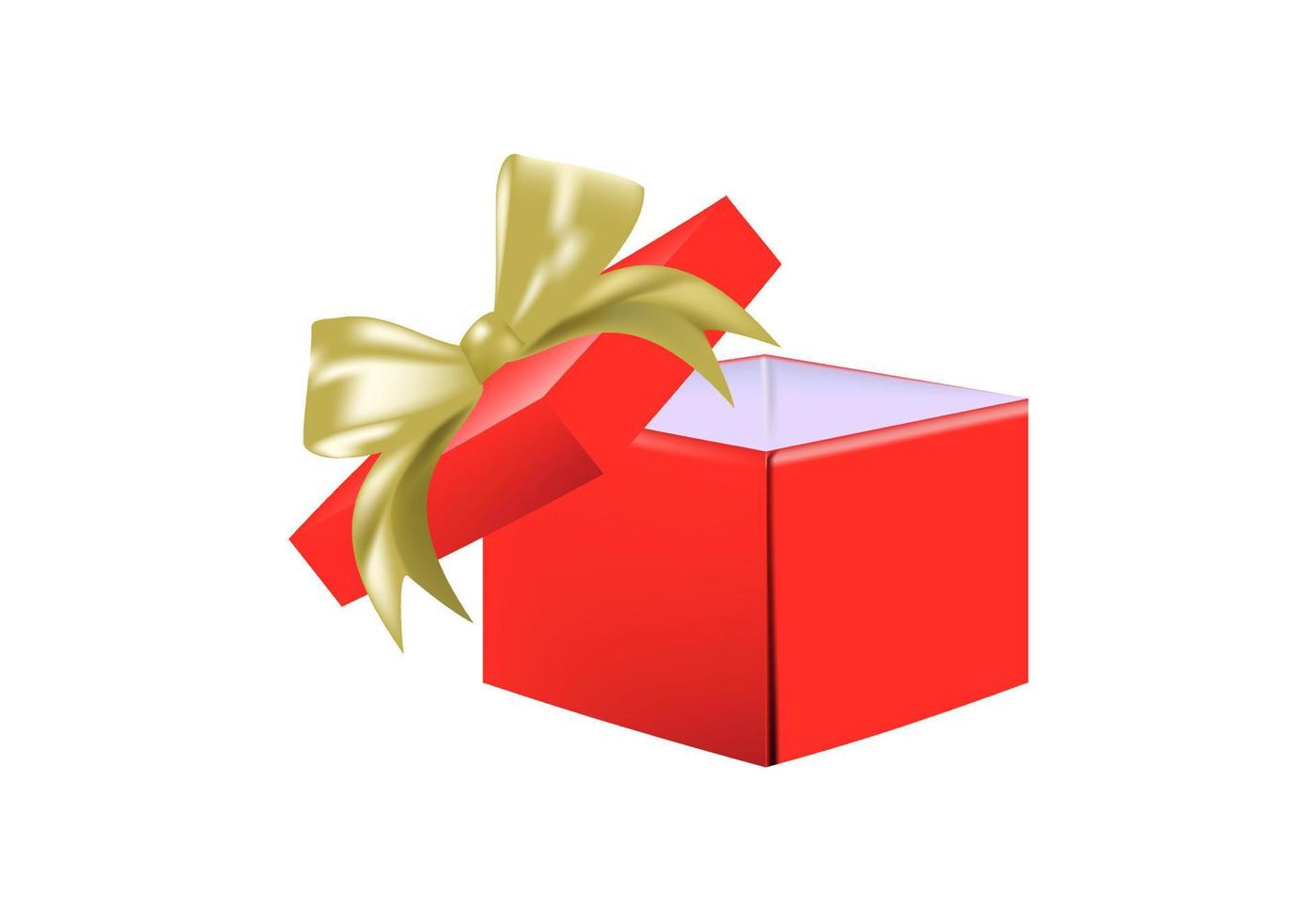 cajas de regalo vectoriales con arcos dorados y confeti de lentejuelas doradas sobre fondo blanco. vector