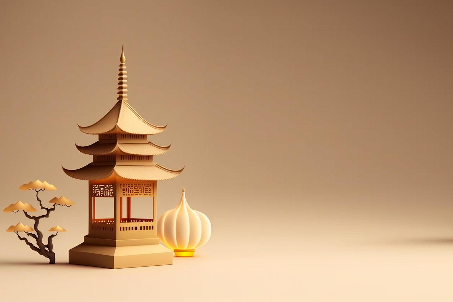 Chinese New Year 3D Rendering Decoration photo
