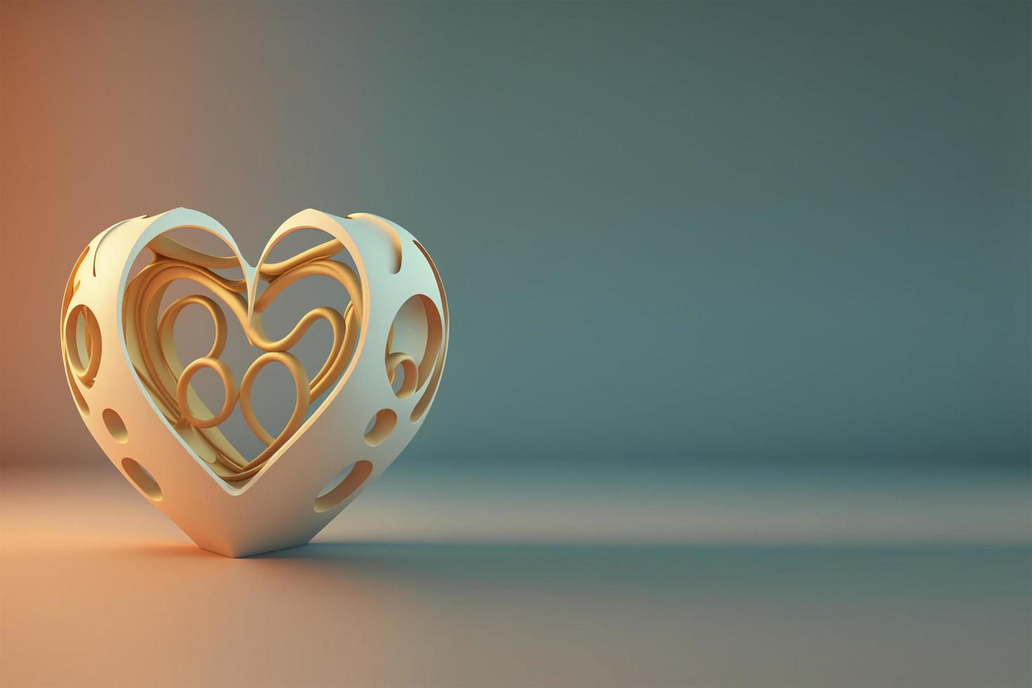 3D Rendering Love Valentine Decoration Background photo