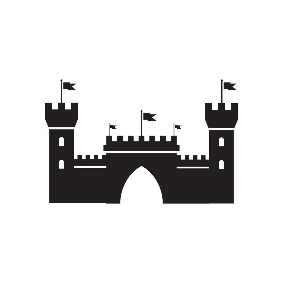 icono de ilustración de vector de castillo