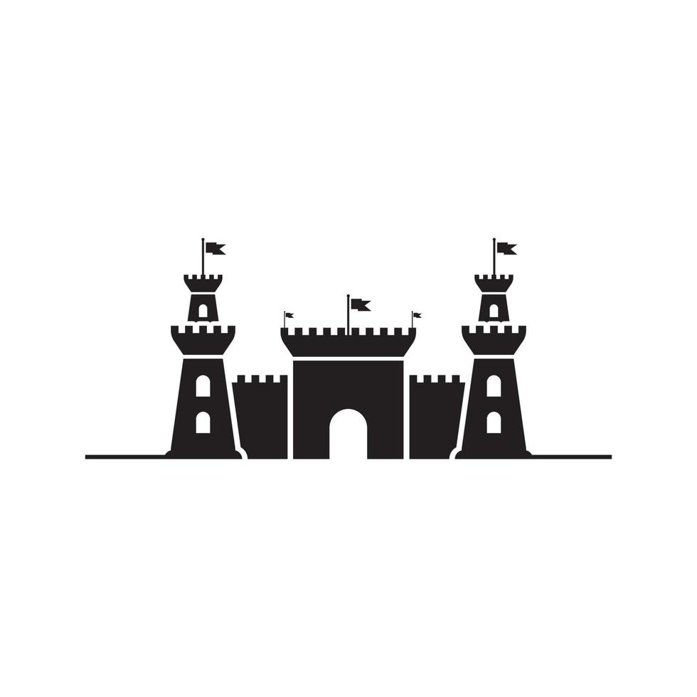 icono de ilustración de vector de castillo