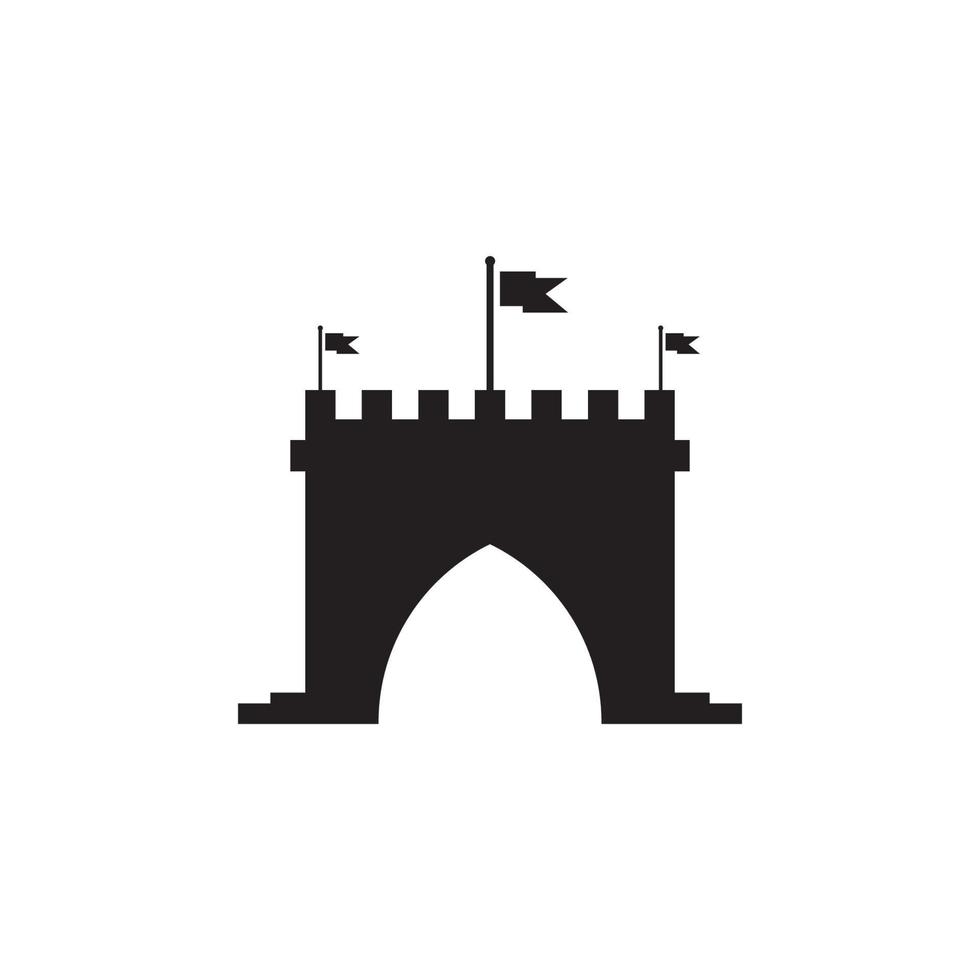 icono de ilustración de vector de castillo