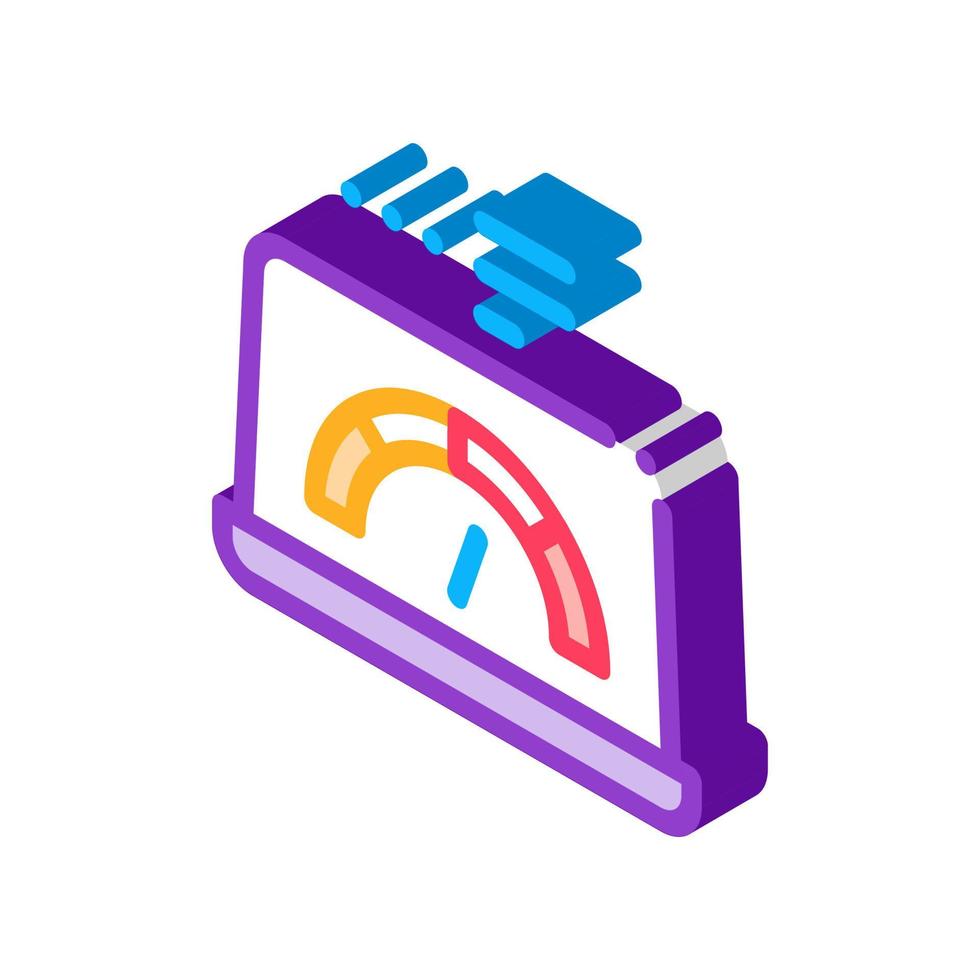 high speed load web site isometric icon vector illustration