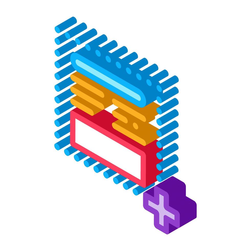 add new article on web site isometric icon vector illustration