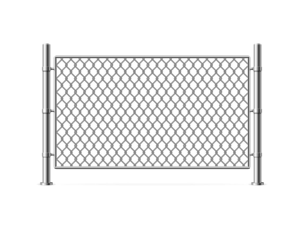 Realistic Detailed 3d Metal Fence Wire Mesh. Vector
